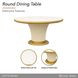 Scotts Square Light Champagne 60" Round Dining Table