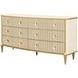 Scotts Square Light Champagne 6 Drawer Dresser with LED