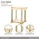 Scotts Square Light Champagne Oval End Table