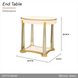 Scotts Square Light Champagne Oval End Table
