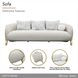 Scotts Square Cornsilk 100" Sofa