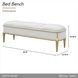 Scotts Square Cornsilk Upholstered 56" Accent Bench