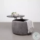 Tesoro Gray And Black Lift Top Storage Ottoman