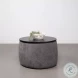 Tesoro Gray And Black Lift Top Storage Ottoman