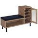 Teller Natural Oak Entryway Shoe Storage Bench