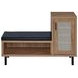 Teller Natural Oak Entryway Shoe Storage Bench