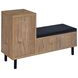 Teller Natural Oak Entryway Shoe Storage Bench
