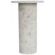 Claude White Marble Round Accent Table