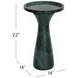 Baird Emerald Marble Round Accent Table