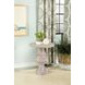 Dianella Whitewashed Round Pedestal Accent Table