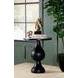 Dianella Black Stain Round Pedestal Accent Table