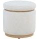 Remuda Ivory Round Ottoman with Storage