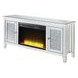 Noralie Silver 59" TV Stand with Fireplace