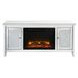 Noralie Silver 59" TV Stand with Fireplace