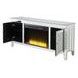 Noralie Silver 59" TV Stand with Fireplace