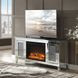 Noralie Silver 59" TV Stand with Fireplace