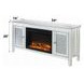 Noralie Silver 59" TV Stand with Fireplace