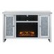 Noralie Silver and Gray 59" TV Stand with Fireplace