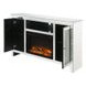 Noralie Silver and Gray 59" TV Stand with Fireplace