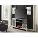 Noralie Silver and Gray 59" TV Stand with Fireplace