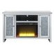 Noralie Silver and Gray 59" TV Stand with Fireplace