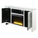 Noralie Silver and Gray 59" TV Stand with Fireplace