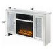 Noralie Silver and Gray 59" TV Stand with Fireplace