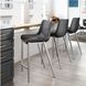 Magnus Black And Brushed Stainless Steel Counter Chair Set Of 2