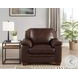Ironvale Chestnut Leather Upholstered Accent Chair