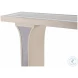Katya Silver Leaf Console Table