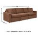 Modmax Spice Performance Fabric Modular 3 Piece Sectional Sofa
