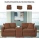 Modmax Spice Performance Fabric Modular Sectional Sofa with Storage Console