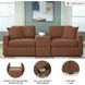 Modmax Spice Performance Fabric Modular Sectional Sofa with Storage Console