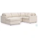 Modmax Oyster 4 Piece Performance Fabric Sectional with LAF Chaise