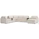 Modmax Oyster 8-Piece Performance Fabric Modular Sectional with RAF Chaise and Audio Consoles