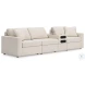 Modmax Oyster 4-Piece Performance Fabric Modular Sectional with Audio Console