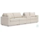 Modmax Oyster 4-Piece Performance Fabric Modular Sofa with Storage Console