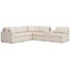 Modmax Oyster Performance Fabric 6 Piece Modular Sectional with Storage Console