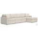 Modmax Oyster 4-Piece Performance Fabric Modular Sectional with RAF Chaise