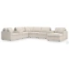 Modmax Oyster 8-Piece Performance Fabric Modular Sectional with RAF Chaise and Storage Consoles
