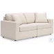 Modmax Oyster Performance Fabric Modular 2 Piece Sectional Sofa