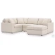 Modmax Oyster 4 Piece Performance Fabric Sectional with RAF Chaise