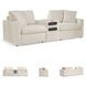 Modmax Oyster Performance Fabric Modular Sectional Sofa with Audio Console