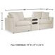 Modmax Oyster Performance Fabric Modular Sectional Sofa with Audio Console