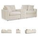 Modmax Oyster Performance Fabric Modular Sectional Sofa with Storage Console