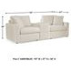 Modmax Oyster Performance Fabric Modular Sectional Sofa with Storage Console