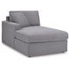 Modmax Granite Performance Fabric 8 Piece Modular Double Chaise Sectional with Audio and Storage Consoles