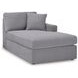 Modmax Granite Performance Fabric 8 Piece Modular Double Chaise Sectional with Audio and Storage Consoles