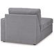 Modmax Granite Performance Fabric 8 Piece Modular Double Chaise Sectional with Audio and Storage Consoles