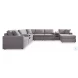 Modmax Granite 8-Piece Performance Fabric Modular Sectional with RAF Chaise and Audio Consoles